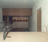 Die 3 handbetriebenen Luftgewehrbahnen (mit Seilzgen) im Schtzenkeller unter dem neuen Schulhaus