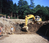Aushub der KK-Standanlage (2. Bauabschnitt) im Sommer 1991