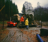 Aufstellung der Betonmischanlage